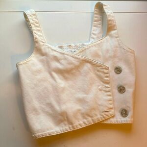 white jean XXS zara top